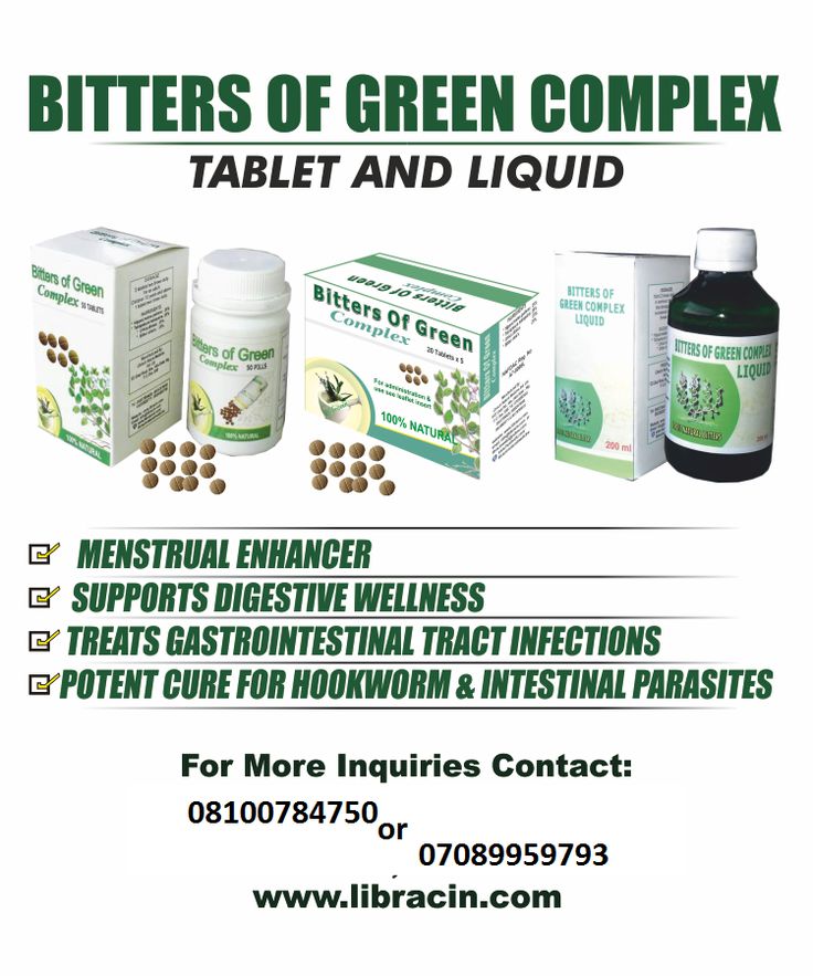 BITTERS OF GREEN COMPLEX naturally ensures better cramps relief, treats ...